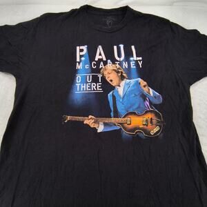 Paul McCartney Band Crew Neck Short Sleeve Graphic T Shirt Mens Size XL Black